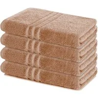 Lavea Duschtücher 4er Set Duschtuch 70 x 140 cm, Elena Frottee Handtücher, (Set, 4-St), Dusch-Handtuch, 500 g/m² Frottier, weich & saugstark, pflegeleicht