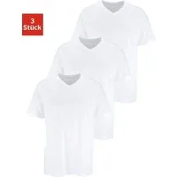 H.I.S T-Shirt mit V-Ausschnitt, V-neck, Unterziehshirt (3er-Pack) unifarben, V-neck, aus Baumwolle