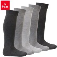 Footstar Langsocken EVERYDAY! 5 Paar Kinder Kniestrümpfe Lange Socken für Mädchen & Jungen