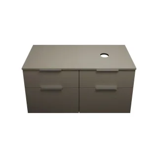 Burgbad Waschtischunterschrank Eqio 619x1200x550 Grau Hochglanz, SGUU120RF2010 SGUU120RF2010