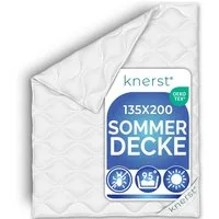 KNERST Microfaserbettdecke Sommerdecke & Ganzjahresdecke 135x200, 155x220, uvm, Füllung: Klimafaser-Polyesterfüllung, Bezug: Polyester, Allergikerfreundlich, atmungsaktiv, temperaturausgleichend