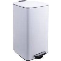 relaxdays Mülleimer Küche 30 Liter, weiß