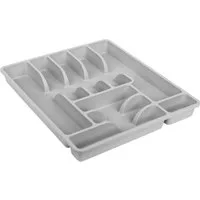 Engelland Besteckkasten Besteckeinsatz für Schubladen 40 cm (Vorteils-Set, 1 St., 45 x 39 x 5 cm), BPA-frei, robuster PP-Kunststoff, für alle handelsüblichen Schubladen