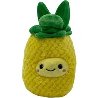 soma Kuscheltier Plüsch-Kissen Ananas XXL 20 cm Sofa-Rückenkissen Rund Lebens (1-St), Plüsch Kissen Früchte Kissen Ananas zum kuscheln