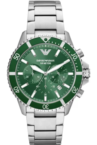 Emporio Armani Diver Herren Silberne Uhr AR11500