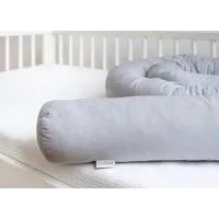 Loolay Nestchenschlange 100% GRAU Baumwolle Multifunktion PREMIUM Bettschlange Stoffschlange, (Bettumrandung Krabbeldecke Babybett Umrandung Schlange Bett Kopfschutz, Zierkissen Bettrolle Dekokissen Zugluftstopper - Super GESCHENK), LOOLAY® - 100% Eu