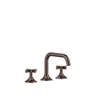 Dornbracht Waschtisch-Dreilochbatterie mit Ablaufgarnitur VAIA 20705809 Dark Bronze gebürstet,207058 20705809-43
