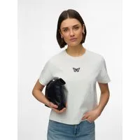 Vero Moda Kurzarmshirt VMSARA METTE SS TOP BOX JRS GA NOOS Baumwolle, regular fit