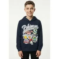 Name It Kapuzensweatshirt NKMJIM POKEMON NREG SWE WH BRU NOOS SKY Baumwollmischung, regular fit, Pokemon Druck