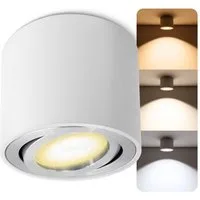 SSC-LUXon LED Aufbaustrahler CELI-2W Aufbaustrahler schwenkbar rund weiß Spot LED GU10 LumiFLEX, Neutralweiß, Warmweiß, Tageslichtweiß