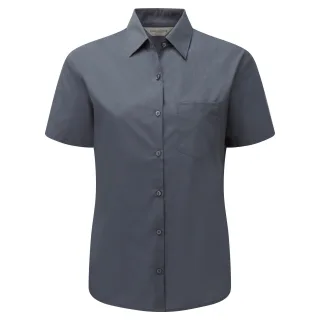 Russell Collection - Kurzärmelige Bluse - Damen (Konvoi-Grau)