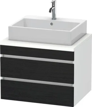 Duravit DuraStyle Konsolenwaschtischunterbau wandhängend Eiche Schwarz & Weiß Matt 700x548x512 mm -  DS531601618