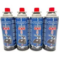 Polyflame Gaskartusche 4x Butangaskartusche Campinggas MSF1a je 220g Gaskartusche für Camping, 4 St.