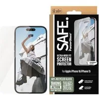 SAFE by PanzerGlass Displayschutzglas Ultra-Wide Fit Screen Protection für Apple iPhone 15, Apple iPhone 16, Displayschutzfolie, Schutzfolie, Bildschirmschutz, kratz- & stoßfest