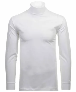 RAGMAN - Basic Rollkragenshirt langarm Weiss - Gr. - XXL