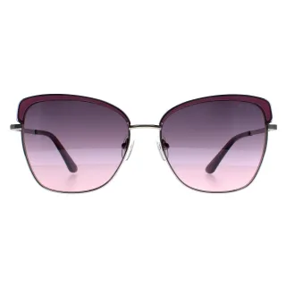 Guess Square Womens Violett Bordeaux Spiegel GU7738