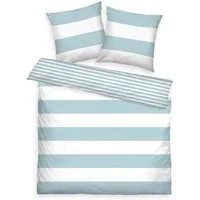 TOM TAILOR HOME Wendebettwäsche SIENA in Gr. 135x200cm, 155x220cm oder 200x220cm, Renforcé, 3 teilig, gestreifte Bettwäsche aus Baumwolle, Bettwäsche mit Wendeoptik