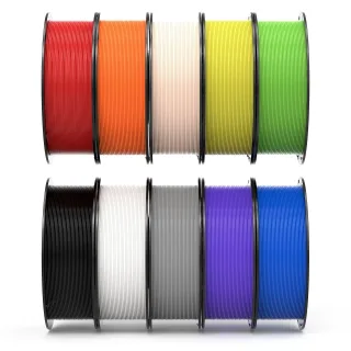 BIQU PLA GO 10KG Multicolor 1.75mm 1kg/Roll 3D Printer Filament Flexible No Clog 3D Printing Wire Material Consumables A