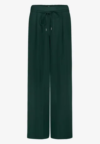zero - Marlenehose mit weitem Bein und hohem Bund grün - Gr. - 36
