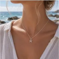 DUR Kette mit Anhänger Seestern 2.0 K3052 925 Silber Zirkonia pink 45 cm maritime Damenkette