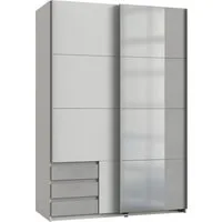 Wimex Schwebetürenschrank Emden moderner Kleiderschrank mit Spiegel und Schubladen Schlafzimmer Schrank Garderobenschrank mit Schwebetüren Topseller