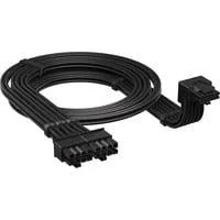 Typ 5 > 90°-12V-2x6-GPU-Stromkabel (Stil B) schwarz, 65cm, Sense Pins über dem 12-poligen Anschluss