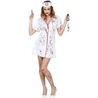Widmann S.r.l. Hexen-Kostüm Zombie Krankenschwester Kostüm für Damen, Kleid u