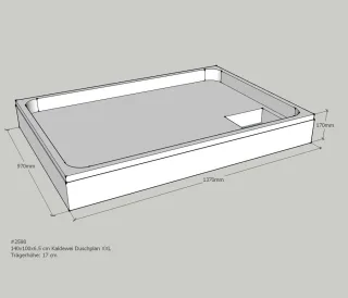Neuesbad Wannenträger für Kaldewei Duschplan XXL 100x140x6,5 SD24002