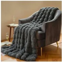 Wohndecke Kuscheldecke Kaninchen Plüsch Decke, KEAYOO, Kunstfell Warme Kuscheldecke für Couch Bett Sofa