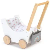 MUSTERKIND® Puppenwagen Barlia, weiß/natur