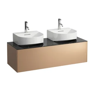 LAUFEN Waschtischunterschrank SONAR f.HWB H816341/2 1 Schubl 1175x455 Ausschn li Kupfer&NeroMarqu H4054540341411