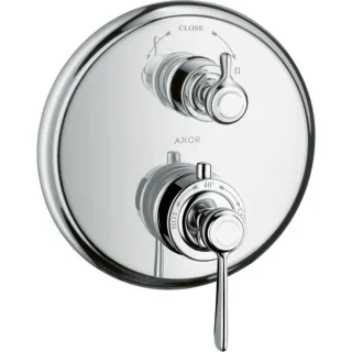 hansgrohe Axor Montreux Brausethermostat 16821000 chrom, Absperr- und Umstellventil, Hebelgriffe