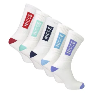 5er-Pack Herren Sport Crew Socken, Baumwollreich, atmungsaktiv und gepolstert