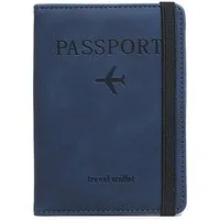 Diwzbyn Geldbörse Reisepasshülle mit RFID-Blocker,Passport Holder für Damen Herren, reisemappe für reisedokumente,ausweistasche Reise dokumente