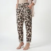 OriginalYou Schlupfhose Loungehose Damen Leo Look Freizeithose mit Stretch passend für 40 bis 44, geeignet für eine Körpergröße bis 1,68m