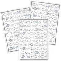 Kracht Geschirrtuch Kiss Fish, (Set, 3-tlg., 3-teilig), 3er Pack Geschirrtücher (3 Stück), ca. 50 x 70 cm, Halbleinen bedruckt
