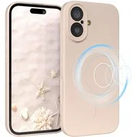 EAZY CASE Handyhülle für Apple iPhone 17 Hülle Silikon 6,3 Zoll, Schutzcase mit MagSafe Slimcover Silikonschutzhülle elastisch Taupe