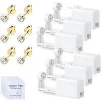 LuxusKollektion Piercing-Set Ohrlochstechpistole Einweg Steril Sicherheit Piercing Gold transparent