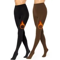 Merry Style Strumpfhose 2er Pack Strumpfhosen Damen Winter Wärme Tights Gefütterte MS-ATX-442 (1 St)