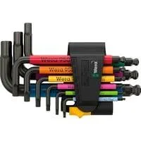 950/9 Hex-Plus Multicolour Imperial 3 Winkelschraubendreher-Satz schwarz, 9-teilig, zöllig, mit Halteclip