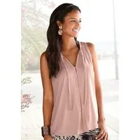 LASCANA Tanktop mit Bändern am Ausschnitt, lockeres Jerseytop