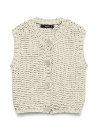 VERO MODA - VMNORMA SL O-NECK VEST TS Birch - Gr. - M