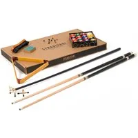 Stradivari Billardtisch Billard Zubehör-Set Starterpaket mit Spielhilfe, Billard-Starter-Paket mit Spielhilfe