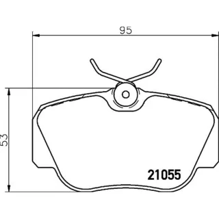 Hella Bremsbel?ge vorne Mercedes 190