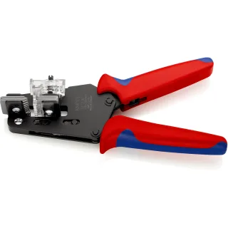 KNIPEX Präzisions-Abisolierzange mit Formmessern 195 mm brüniert mit Mehrkomponenten-Hüllen - 121202