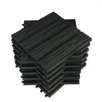 Woltu WPC-Fliesen, 22 St., 22 St. Balkonfliesen, Terrassenfliesen 30x30cm Holz Optik mit Relief