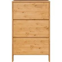 OTTO home Schuhschrank Luven FSC® zertifiziertes Massivholz, mit 3 Klappen