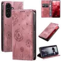 Tec-Expert Handyhülle Handy Hülle Klapphülle für Samsung Galaxy A56 5G 6.7 Zoll, 6.7", Blumen Pusteblume Case Cover mit Kartenfächern und RFID Schutz