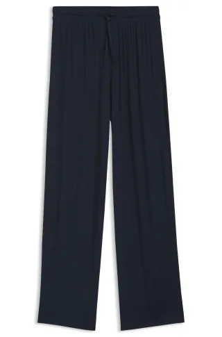 BOSS Womenswear Black - SHINY RIB_Pants Dark Blue - Gr. - L