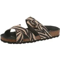 VERBENAS RUBI ZEBRA Pantolette Sommerschuh, Strandschuh, Hausschuh mit verstellbarer Schnalle